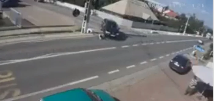 Accident Dumbrăveni. FOTO Captură video