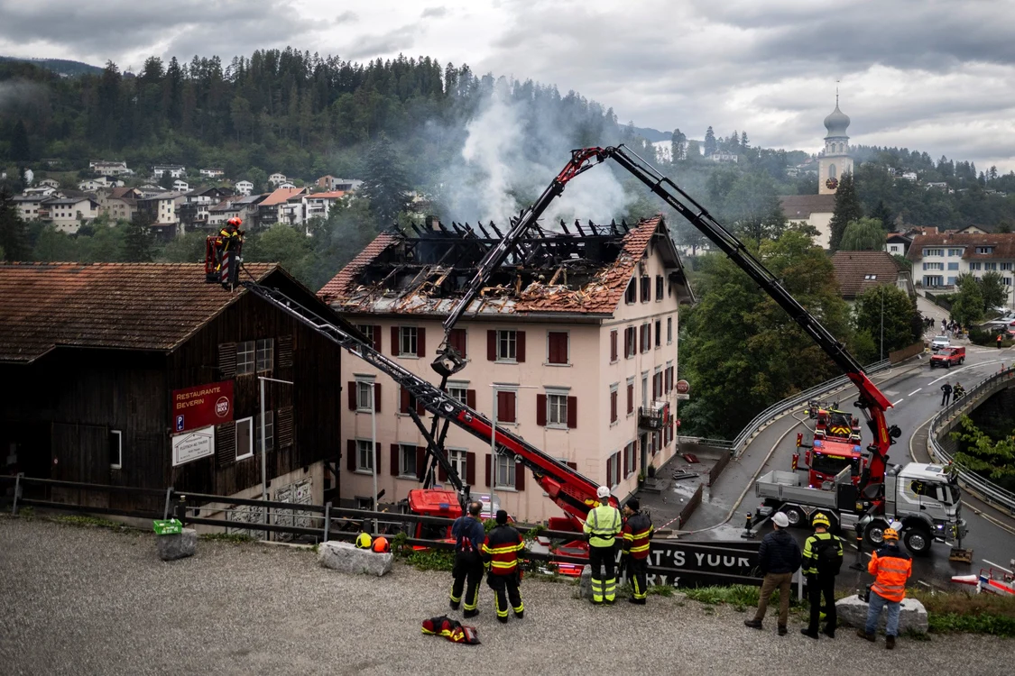 Incendiu în Elveția
