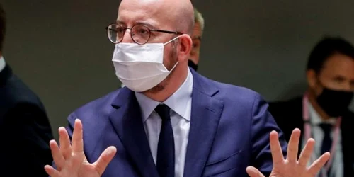 Preşedintele CE Charles Michel la Summitul de la Bruxelles Foto EPA-EFE