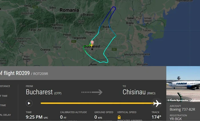 FOTO Captură Flightradar24