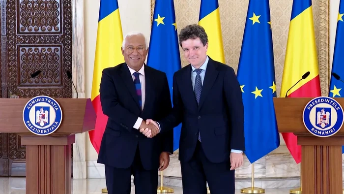 Nicuşor Dan a discutat cu preşedintele Consiliului European António Costa FOTO: Arhivă
