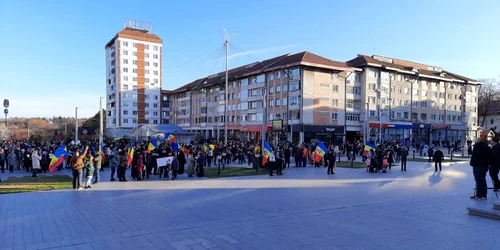 Protest impotriva certificatului verde la Suceava FOTO Cezar Popescu/ Facebook