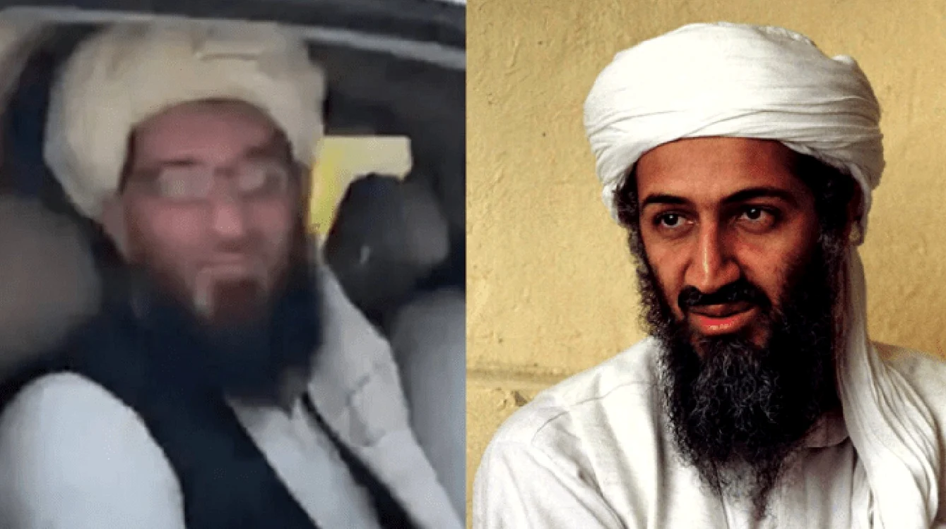 Amin ul -Haq (stanga) şi fostul şef al organizaţiei teroriste, Osaa bi Laden