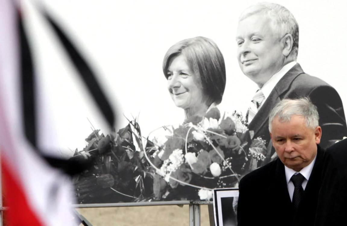 Jaroslaw Kaczynski, la un eveniment de comemorare a tragediei aeriene de la Smolensk FOTO EPA-EFE