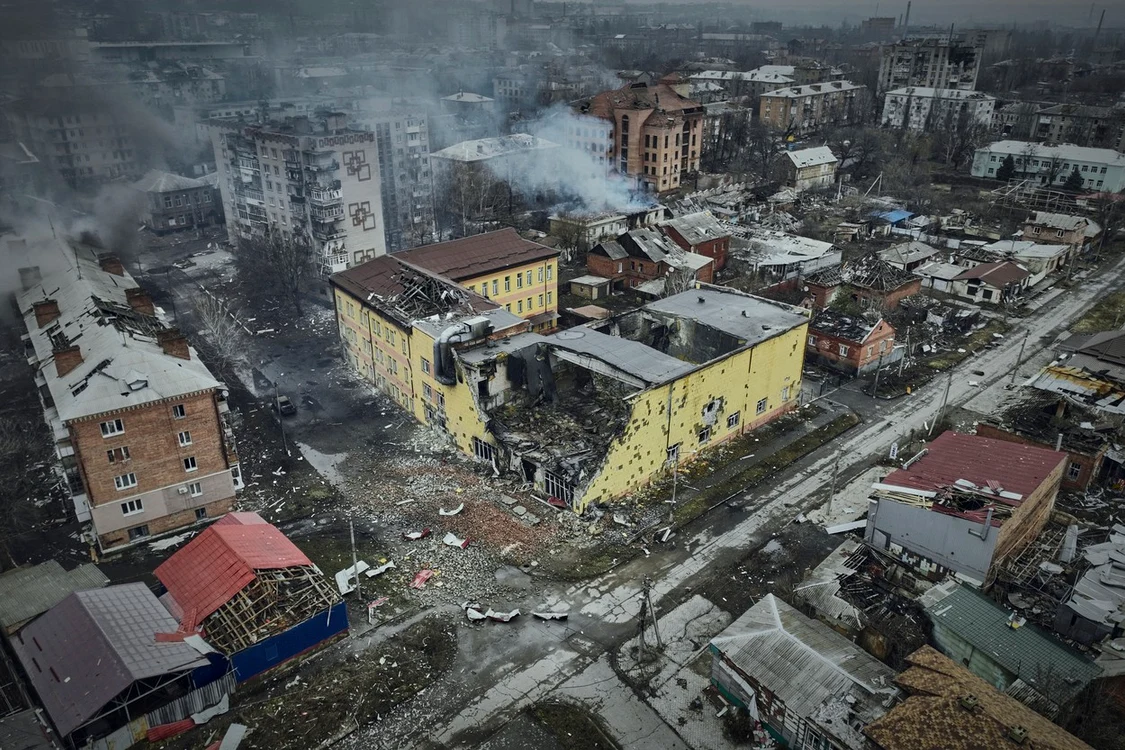 Clădiri distruse în Bahmut FOTO Profimedia