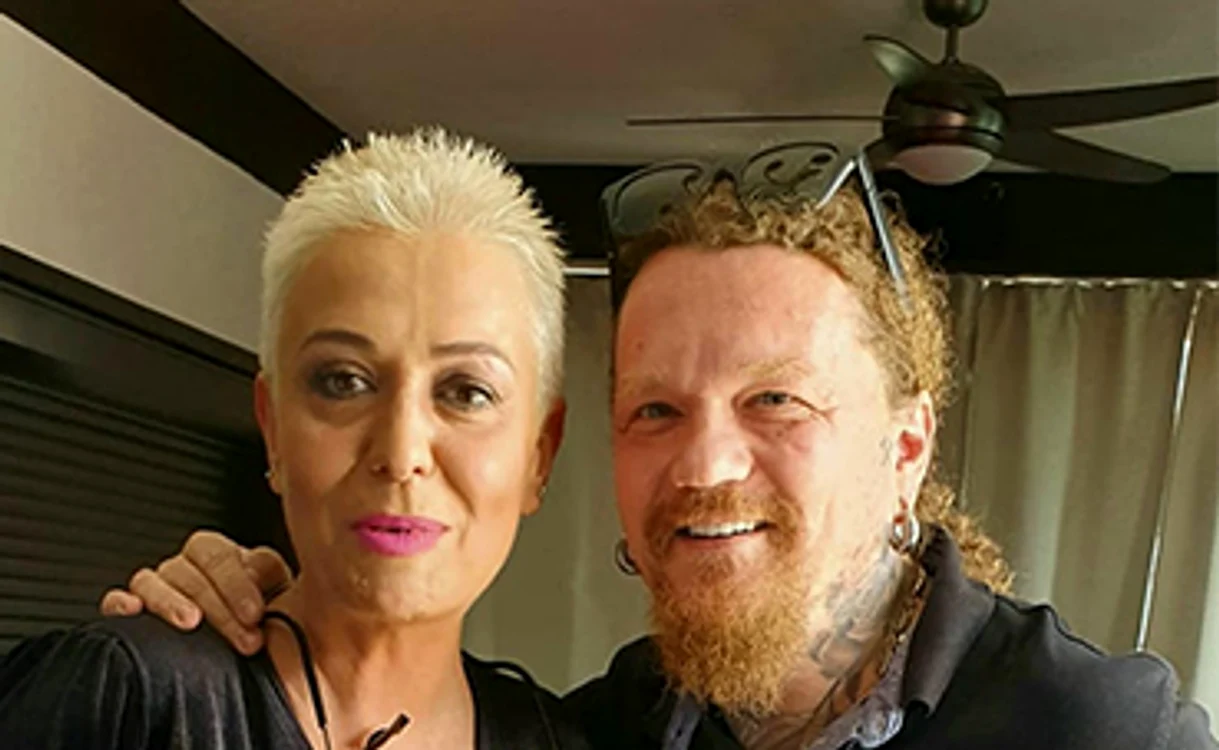 Monica Anghel şi un bun prieten de familie, Costi Azoiţei