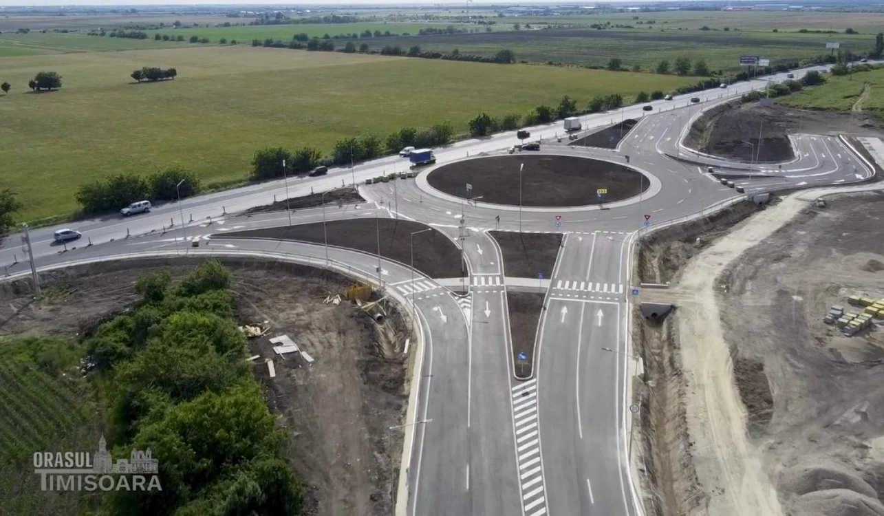 Sens giratoriu pentru Ikea Timişoara FOTO captură Oraşul Timişoara