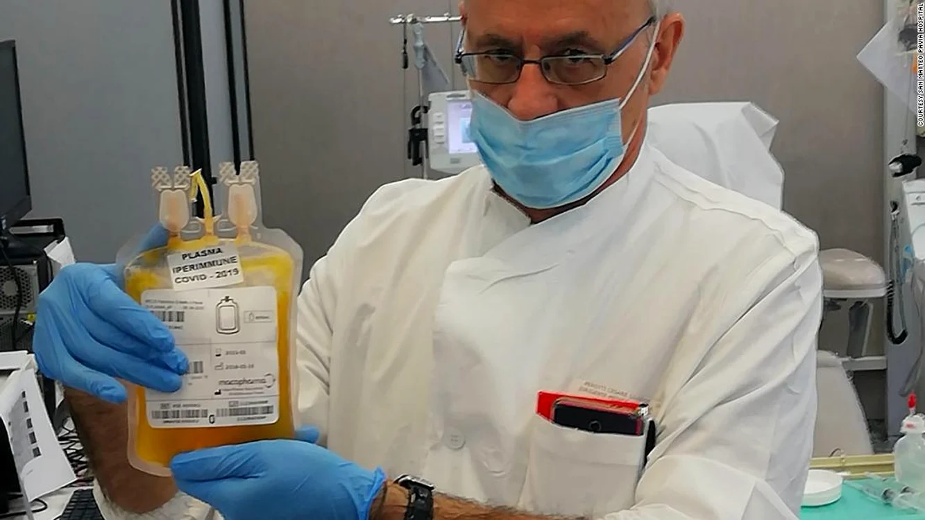 Plasma pentru coronavirus este folosită de medici doar pentru tratamentul pacienților aflați în stare criticăFoto: CNN.com