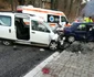 Accident rutier cu patru victime în Căciulata staţiunea Călimăneşti pe DN 7 lângă Vila Cantacuzino - Vâlcea pe Valea Oltului Foto ISU Vâlcea