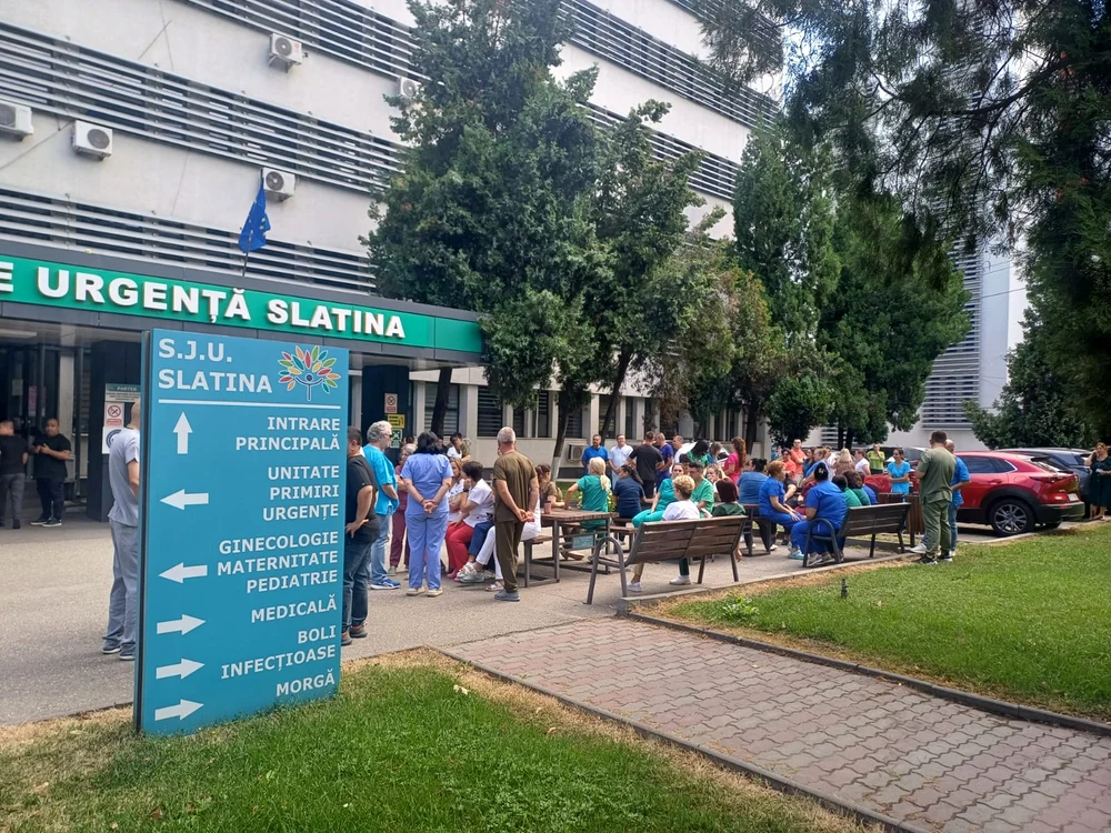 Grevă de avertisment la SJU Slatina, luni, 20 iulie 2026 FOTO: Adevărul