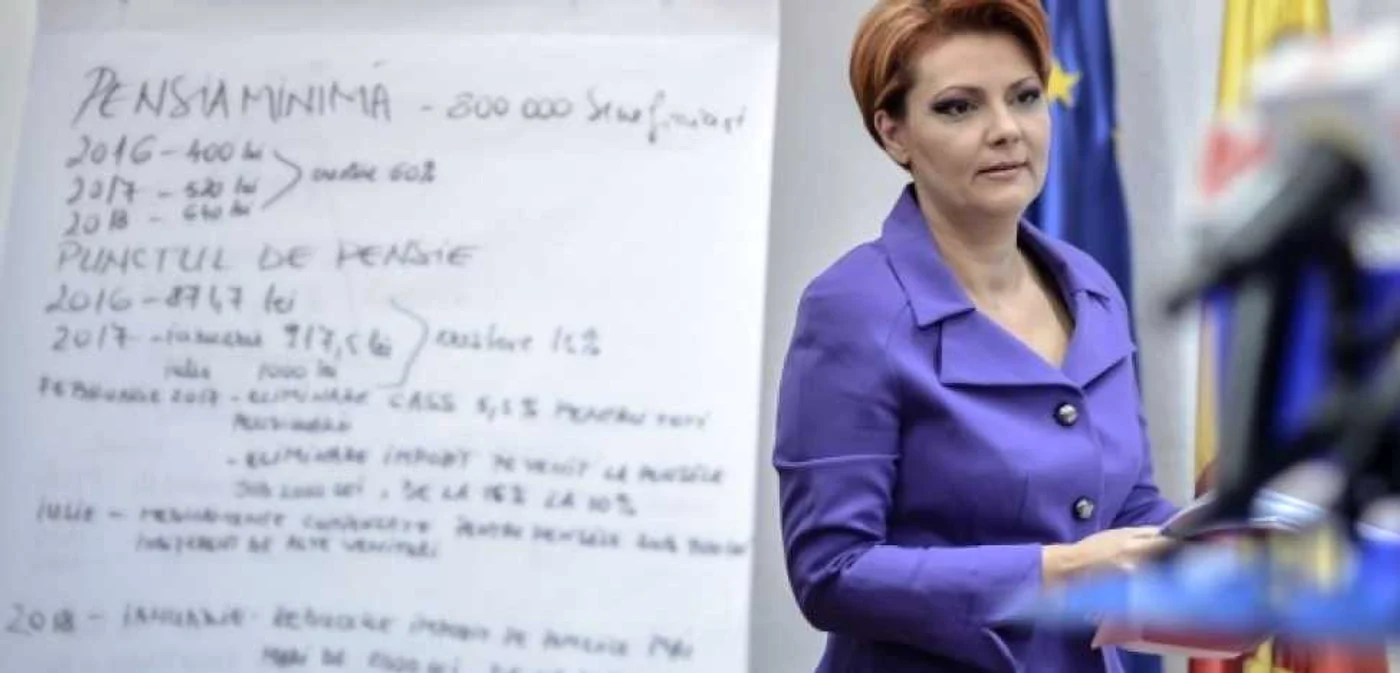 Ministrul Muncii, Lia Olguţa Vasilescu, a prezentat la RTV noua lege a pensiilor