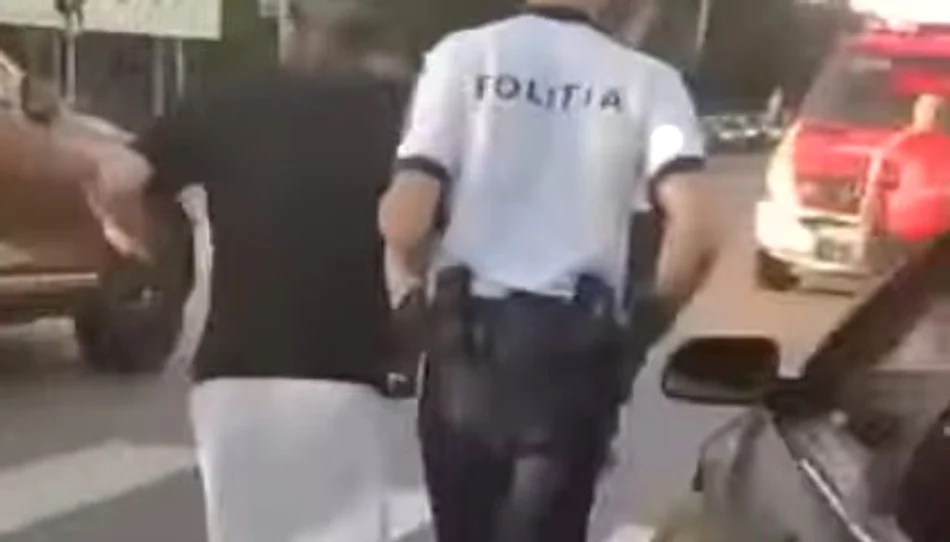 Bătaie în trafic la Iași FOTO: Captură video