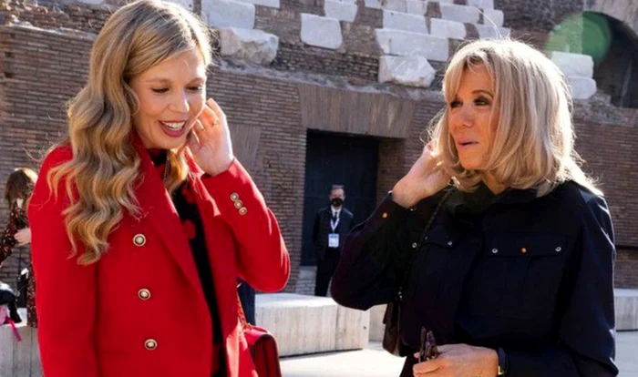 Carrie
Johnson şi Brigitte Macron. Foto: Profimedia