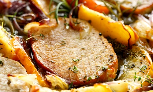 Roasted pork chops with apples and onions jpeg