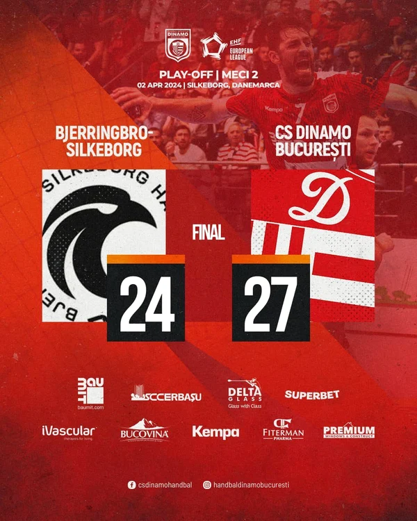 CS Dinamo Bucuresti - Bjerringbro-Silkeborg FOTO: Facebook/csdinamo