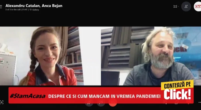 Alexandru Catalan și Anca Bejan au discutat în prima ediție a emisiunii despre programul ideal pentru carantină