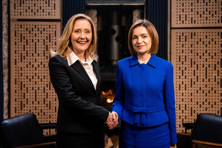 Maia Sandu a venit la București pentru a o sprijini pe Elena Lasconi. „Pentru noi România a fost întotdeauna un model de urmat”