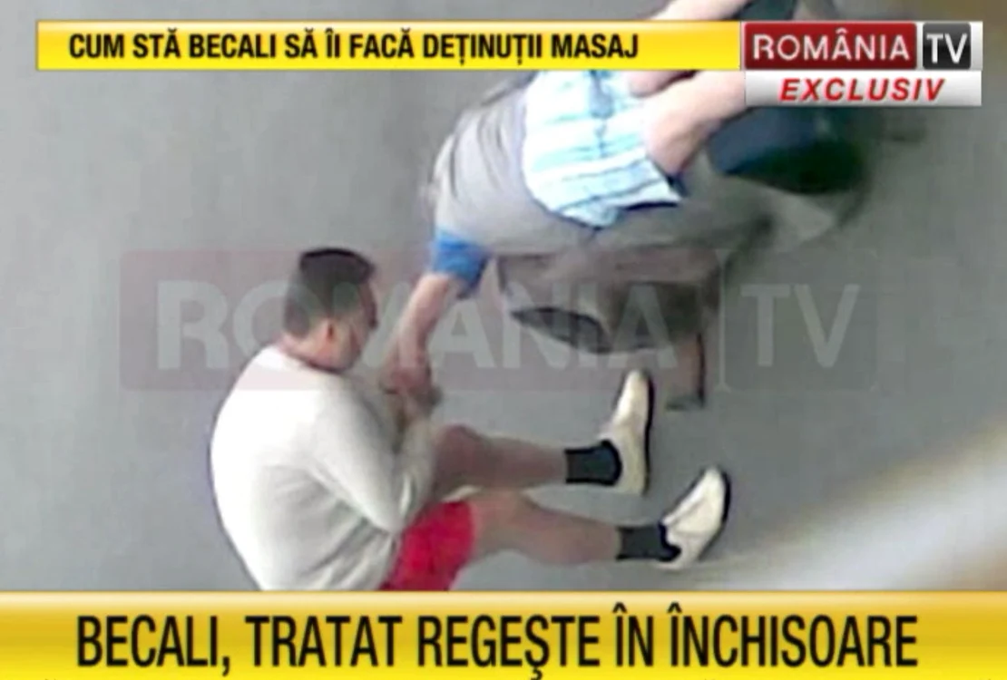 Becali în inchisoare (capturi RTV)