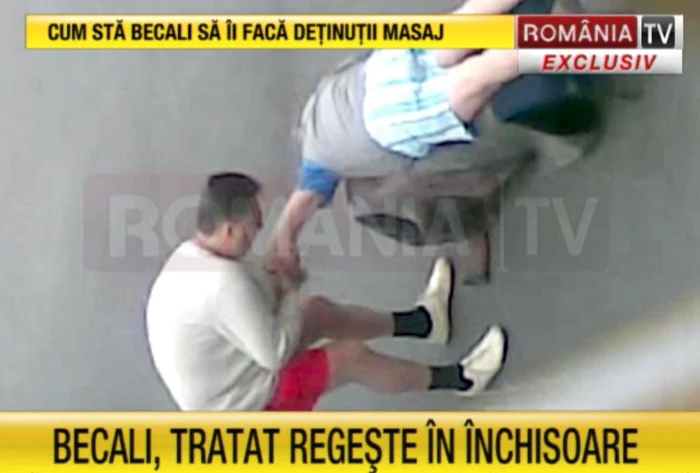 Becali în inchisoare (capturi RTV)