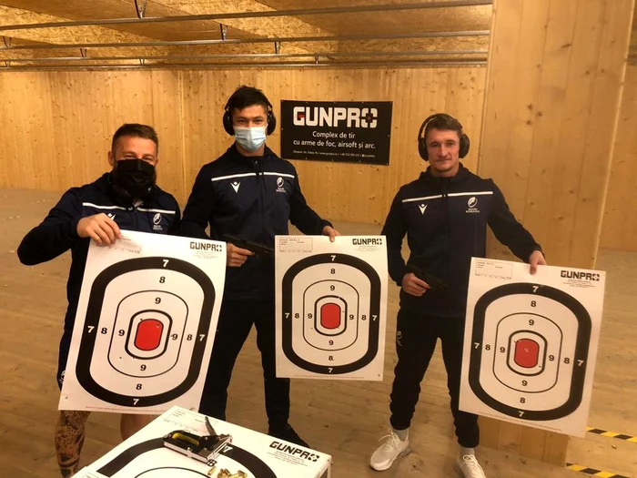 Florin Surugiu și colegii săi s-au relaxat în poligonul de tir sportiv