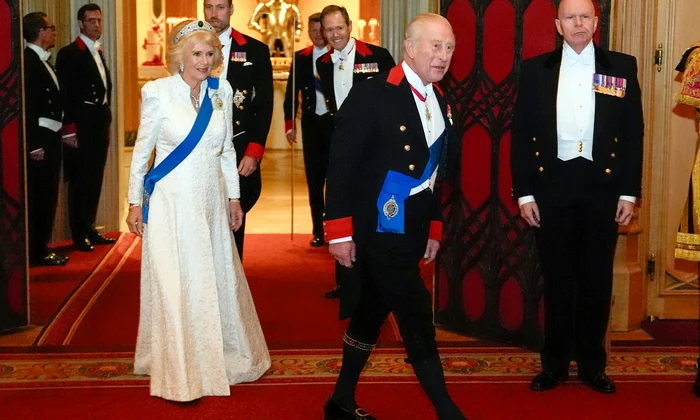Regele Charles și Regina Camilla în timpul recepției Corpului Diplomatic la Castelul Windsor, Berkshire, 18 noiembrie 2025, profimedia 1053181504 jpg