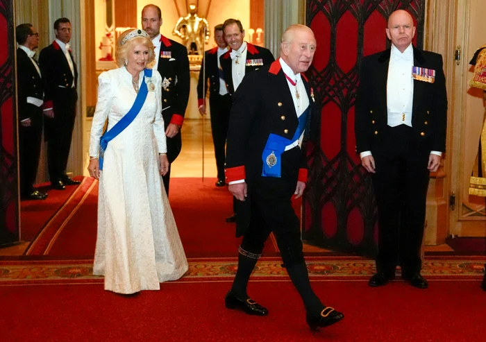 Regele Charles și Regina Camilla în timpul recepției Corpului Diplomatic la Castelul Windsor, Berkshire, 18 noiembrie 2025, profimedia 1053181504 jpg