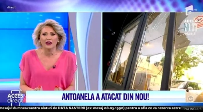 
    Agresoarea Mirelei Vaida a încercat să pătrundă din nou în sediul Antenei 1  