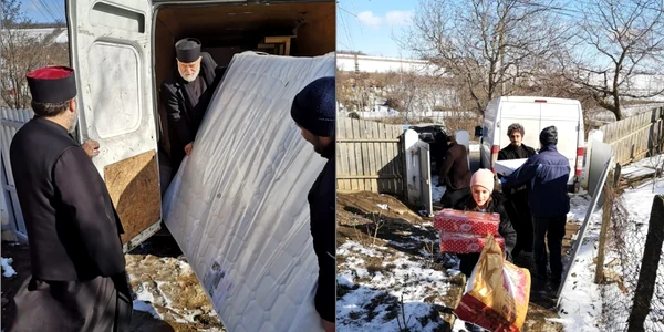 Imagini de la donarea bunurilor către familia cu 10 copii FOTO Costiuc Petrică