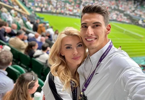 Andreea Bălan și Victor Cornea, împreună la Wimbledon / foto: Instagram