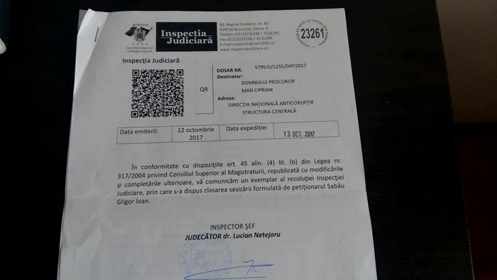 Sesizari Inspectia Judiciara