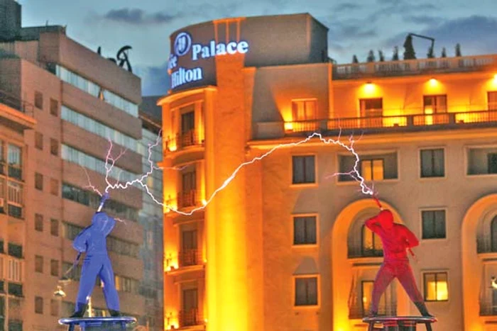 Artiștii britanici s-au “bătut” cu laserele