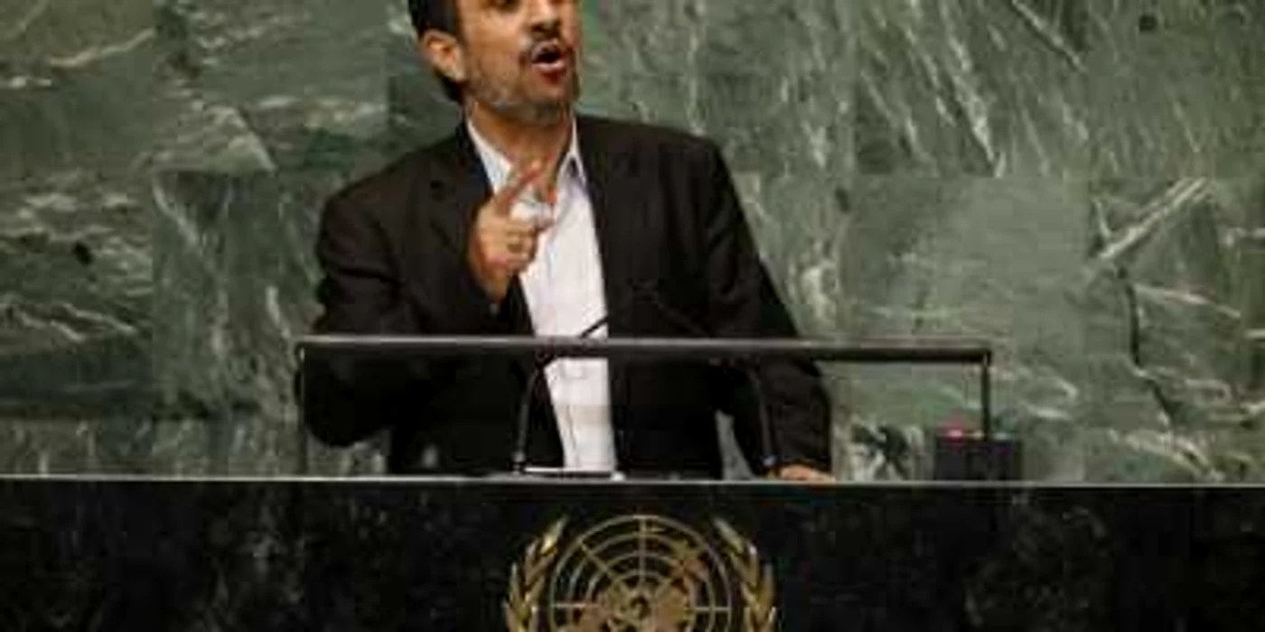 Preşedintele Iranului, Mahmoud Ahmadinejad, în timpul discursului rostit la Adunarea Generală a ONU, pe 26 septembrie 2012 FOTO: Reuters