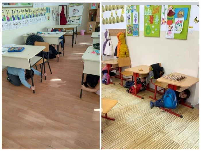 Pe contul școlii au fost postate fotografii din mai multe clase FOTO: FB/Școala Gimnaziala 1 Balș