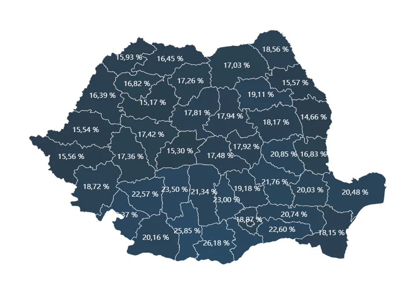 Prezența la vot, la ora 12.00. FOTO Prezenta.roaep.ro