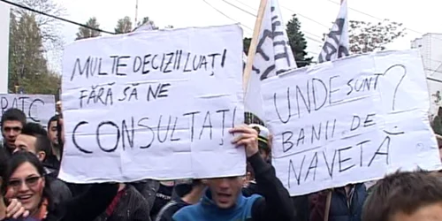 Miting de protest al elevilor si studentilor la Constanta