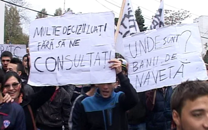 Miting de protest al elevilor şi studenţilor la Constanţa