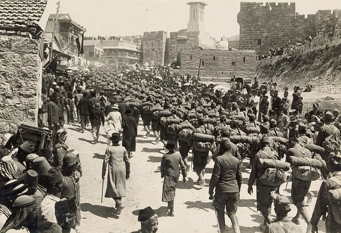 800px Austrian troops marching up Mt  Zion 1916 0 JPG jpeg