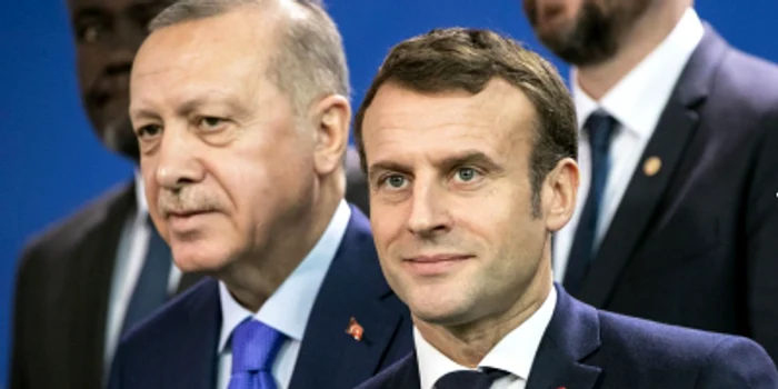 Erdogan şi Macron Foto arhivă