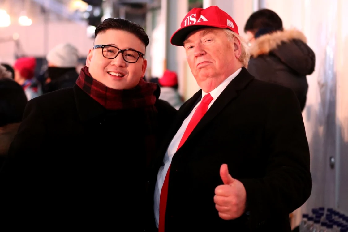 Imitatori ai lui Kim Jong-un şi Donald Trump FOTO Getty Images