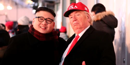 Imitatori ai lui Kim Jong-un şi Donald Trump FOTO Getty Images 