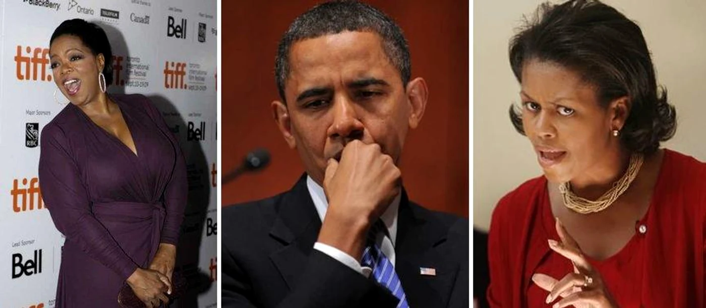 Oprah, Barack şi Michelle Obama
