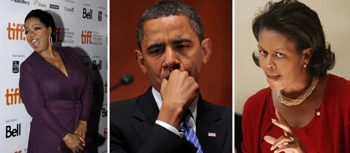 
    Oprah, Barack şi Michelle Obama  