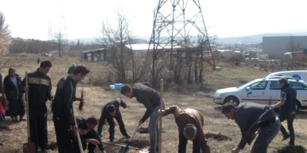 Sportivii de la U Cluj au plantat copaci