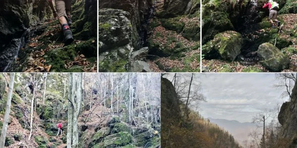 Canionul de Cascade Vultureasa din Munţii Căpăţânii - Vâlcea Foto colaj 