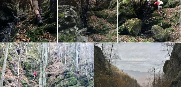 Canionul de Cascade Vultureasa din Munţii Căpăţânii - Vâlcea Foto colaj
