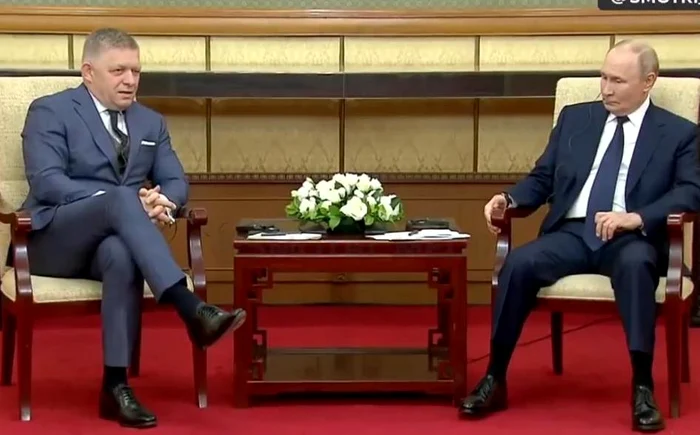 Fico și Putin, în China