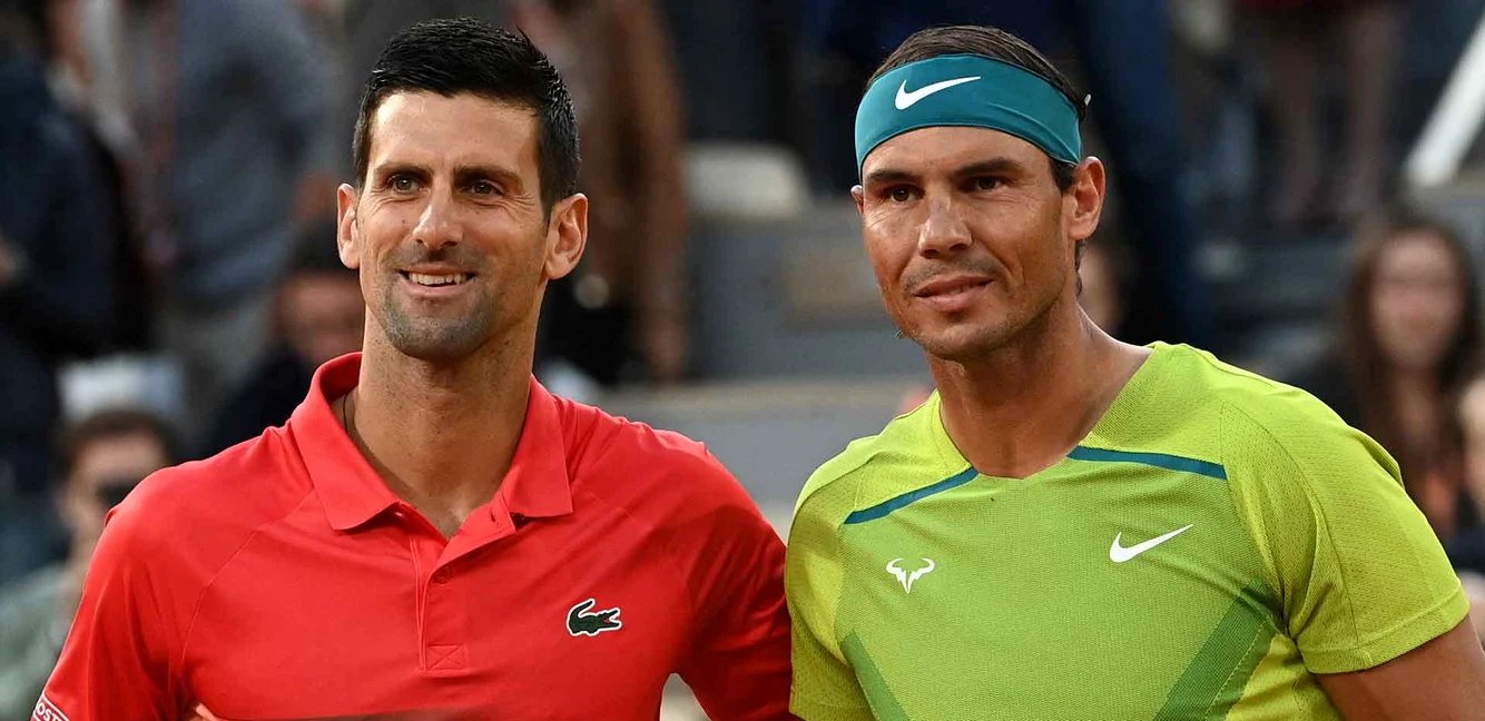 Novak Djokovici și Rafael Nadal, pentru a suta oară împreună la startul unei competiții. Foto Getty
