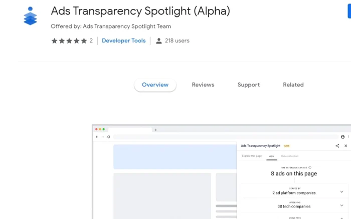 Ads Transparency Spotlight (Alpha).