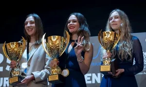 Irina Bulmaga podium europene sah jpg