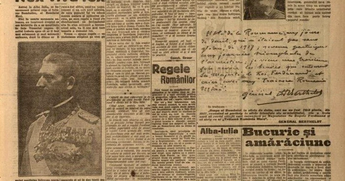 Prima pagină a ziarului „Adeverul“ din 16 octombrie 1922